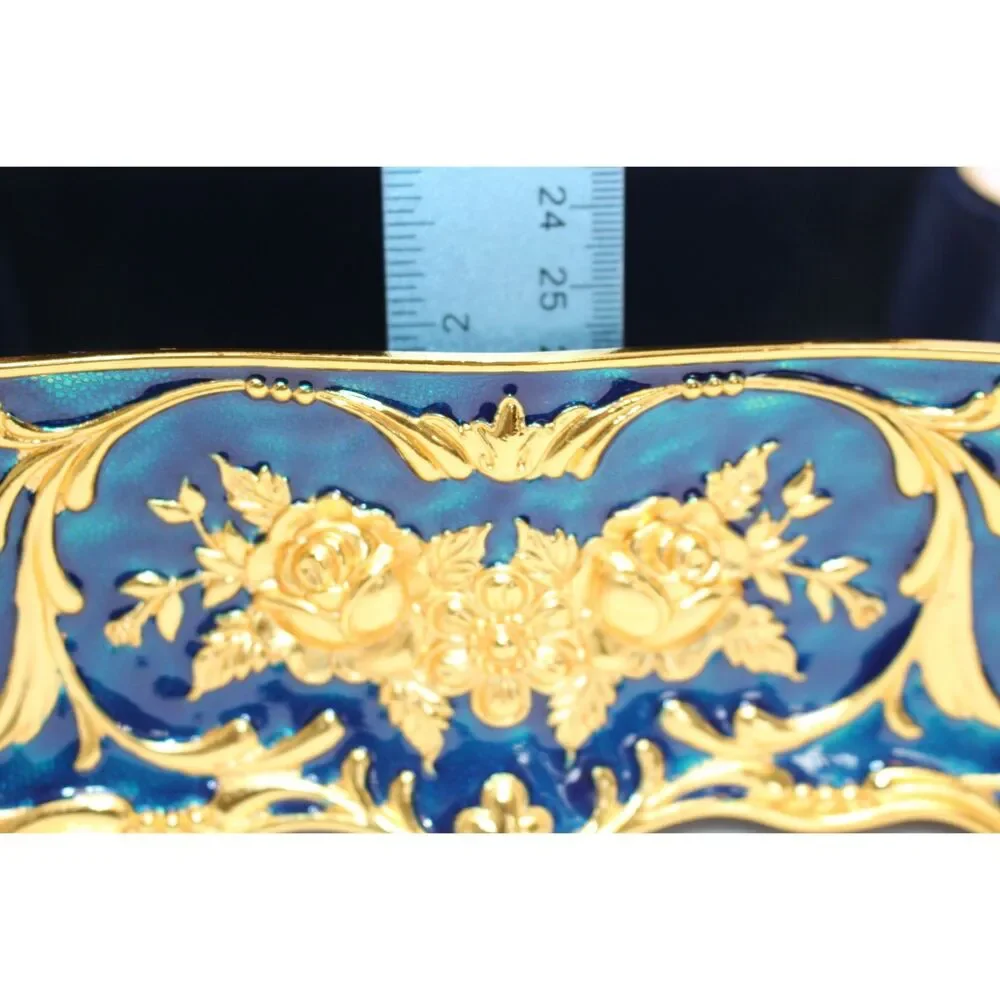 Unused VTG Hipiwe Embellished Cobalt, Crystals & Intricate Gold Details Jewelry